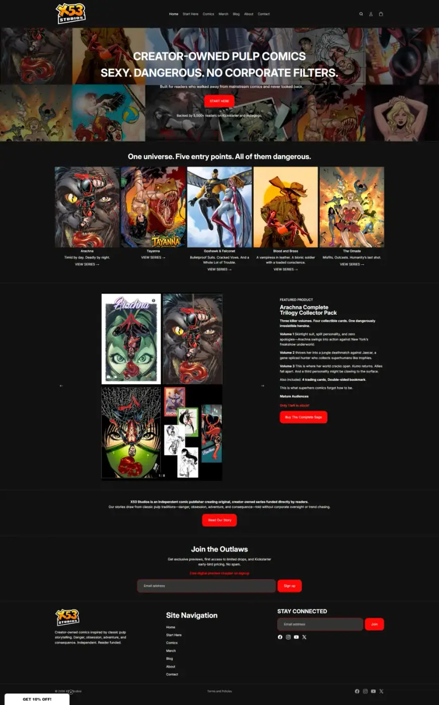 X53 Studios storefront
