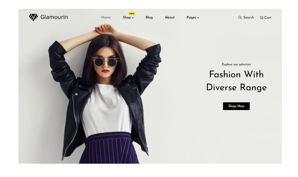 Glamourin homepage hero