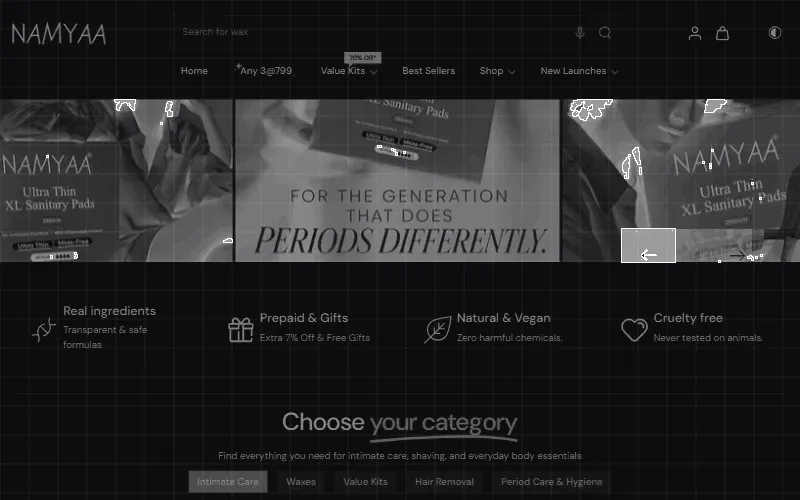Intimate Care Store — layout X-ray