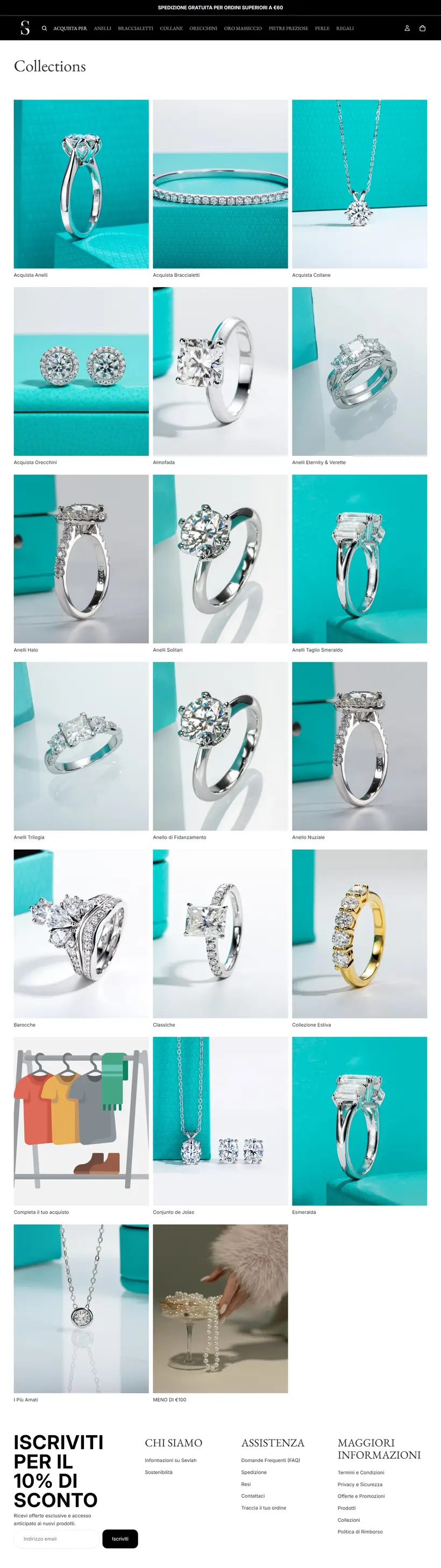 Sevlah collection page