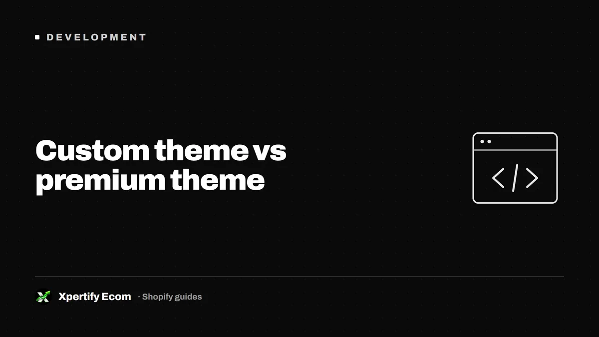 A custom Shopify storefront design mockup on a laptop