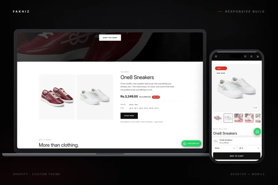 Fakhiz on desktop and mobile