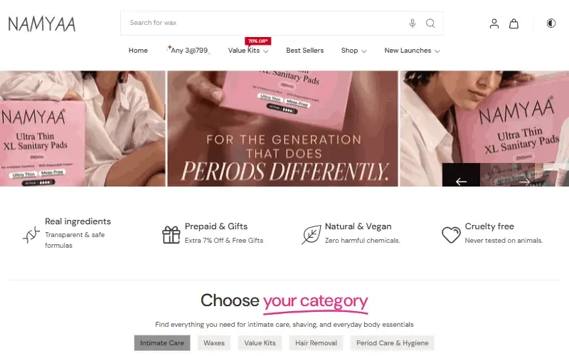 Intimate Care Store — finished design