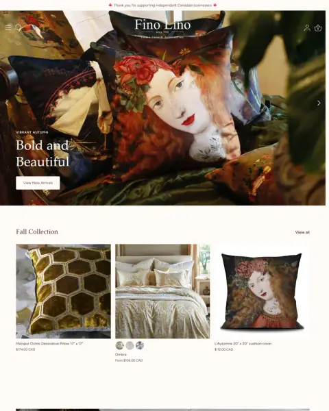 Fino Lino full homepage