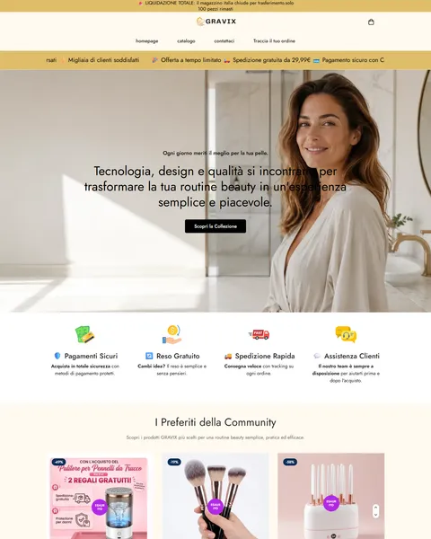 Gravix full homepage