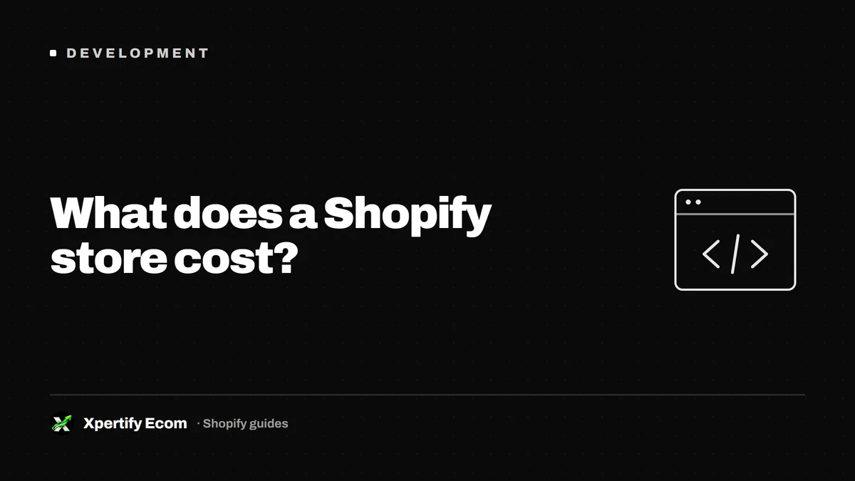 What does a Shopify store cost?
