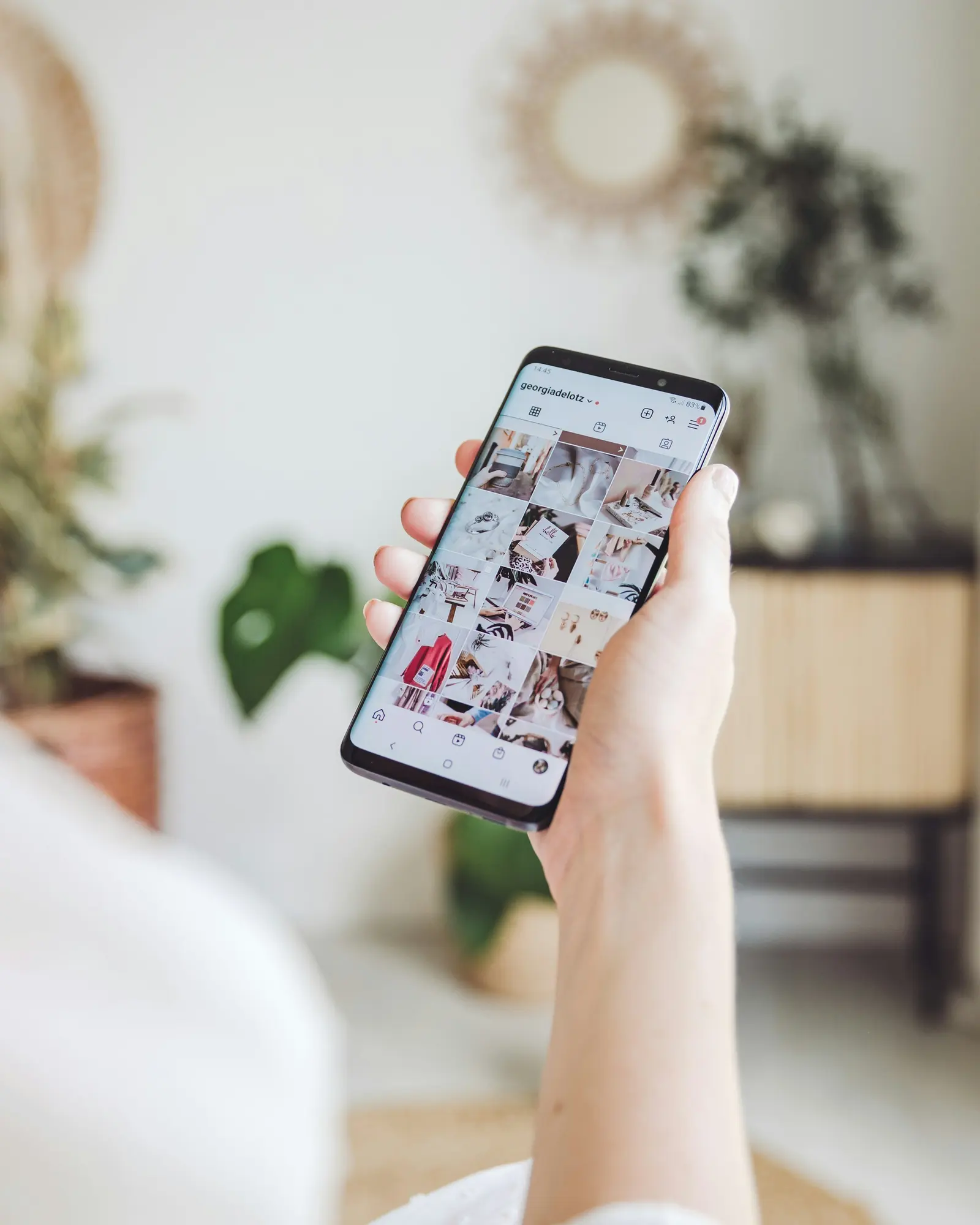 Instagram feed open on a phone