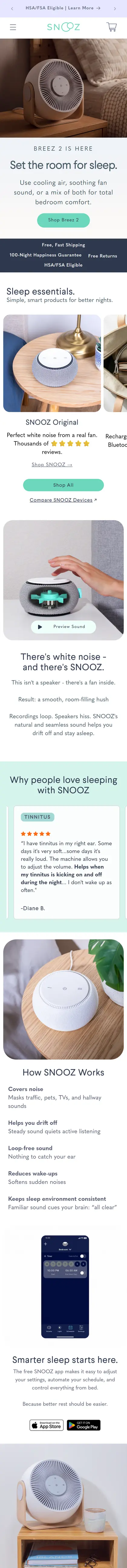 SNOOZ on a phone