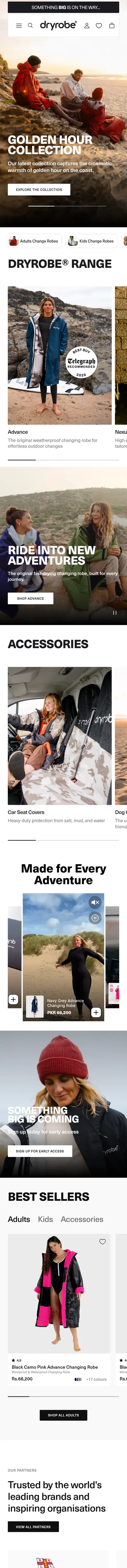 Dryrobe on a phone