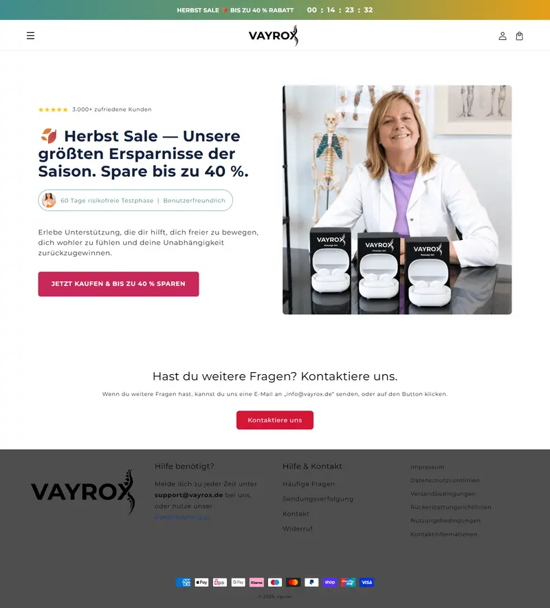 Vayrox homepage