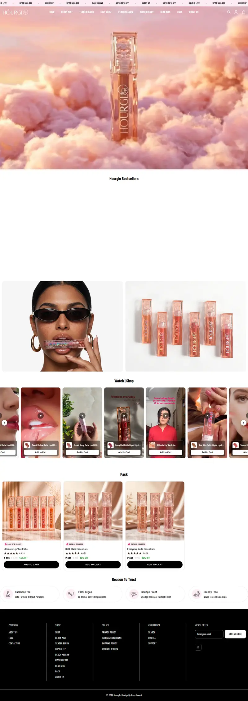 Hourglo full homepage