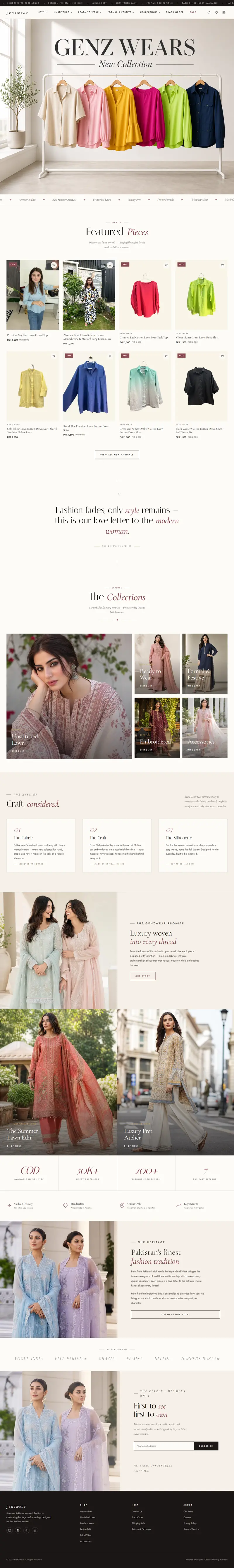 GenZWear homepage