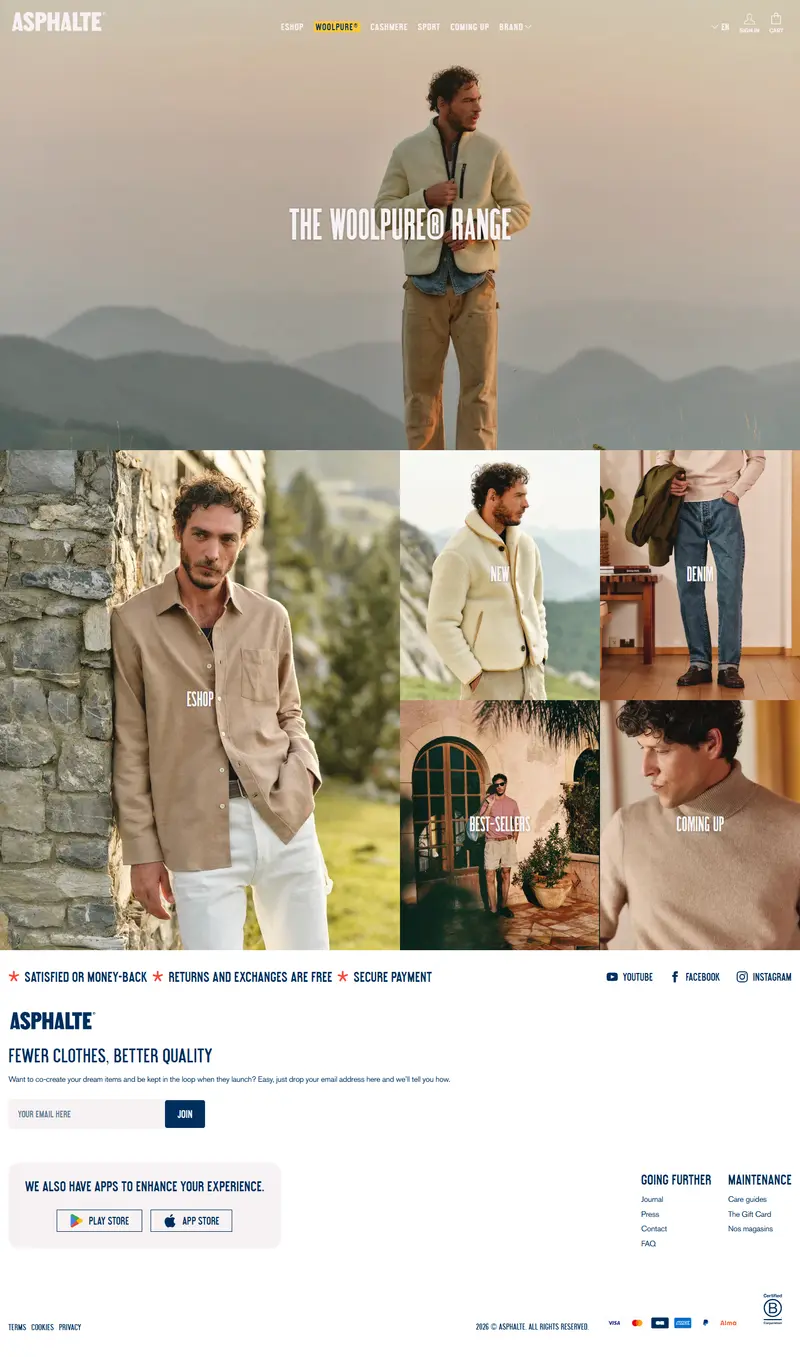 Asphalte full homepage