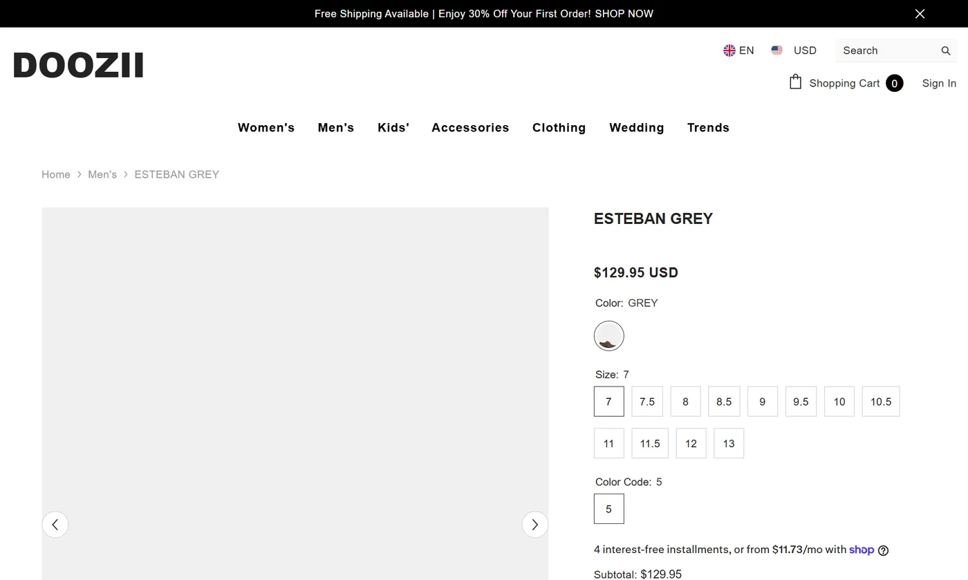 Doozii product page