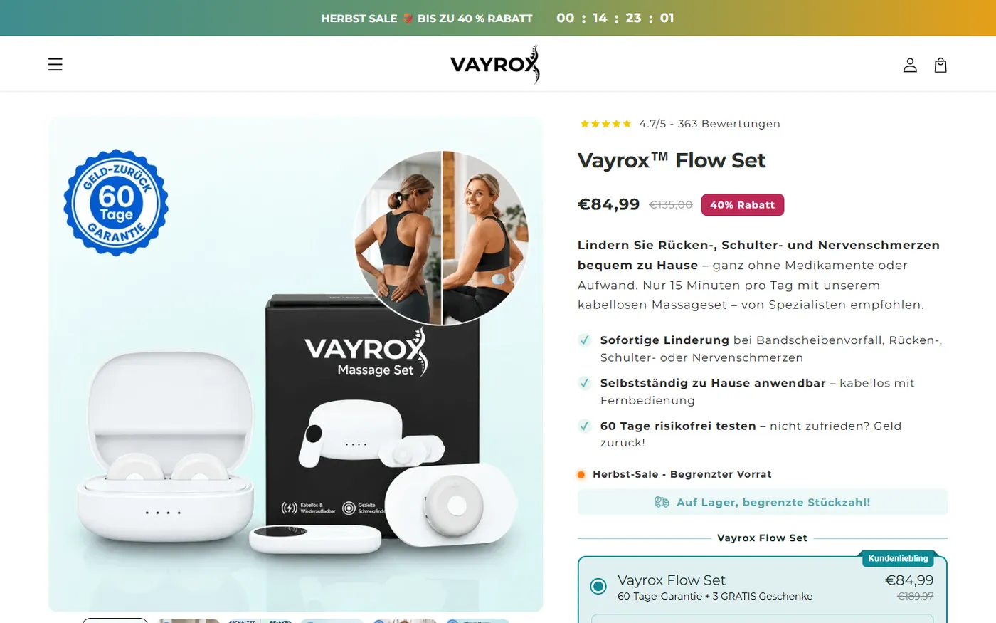 Vayrox product page
