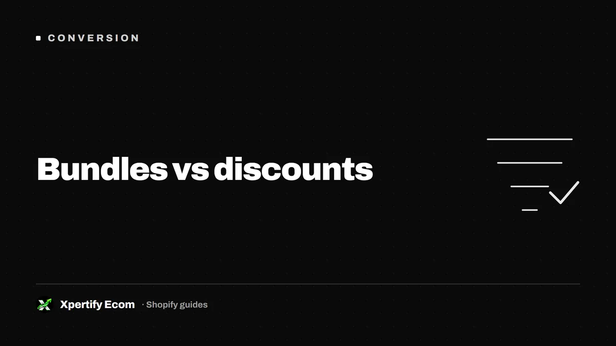 Product bundles compared with discounts on Shopify