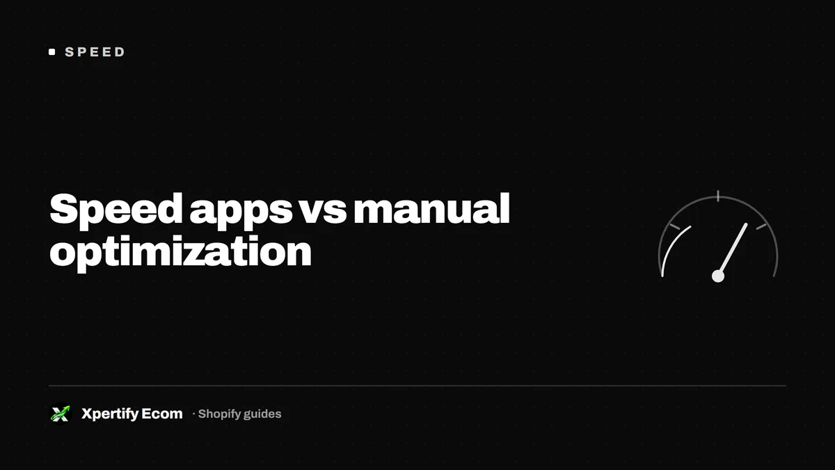 Speed apps vs manual optimization