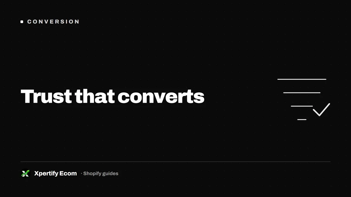 Trust signals and reviews on a Shopify store